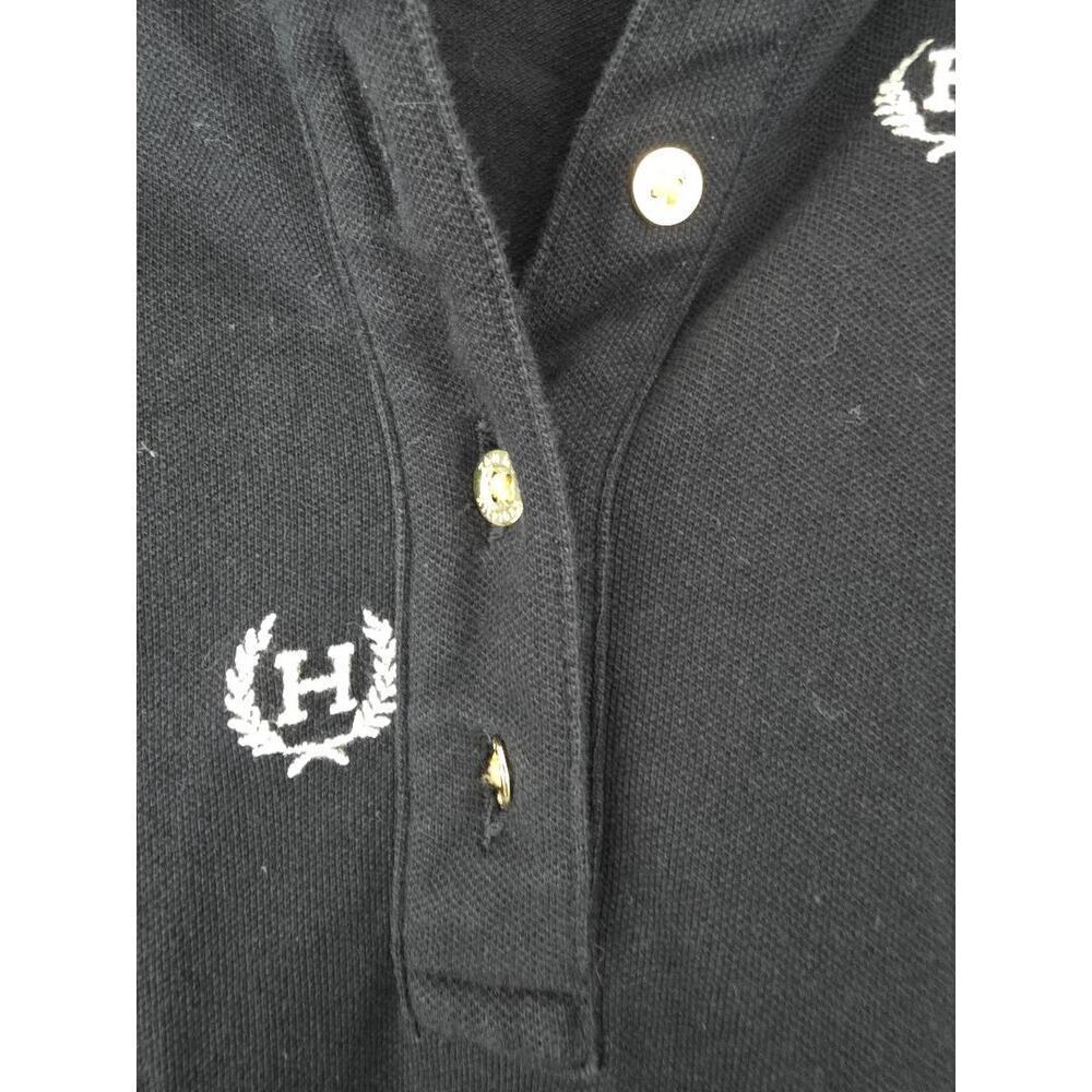 Tommy Hilfiger Black Polo Dress Slim Fit Crest Print Size M - Picture 7 of 7